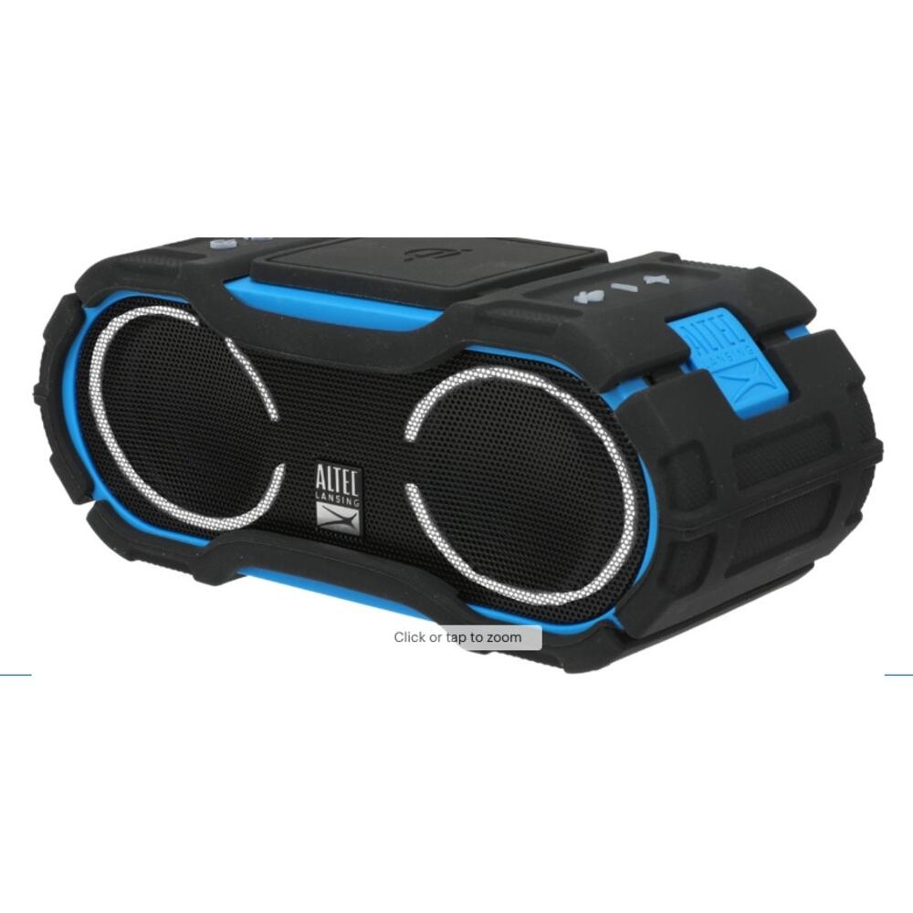 Altec Lansing BoomJacket Jolt Portable Bluetooth Speaker& Wireless Charging  pad